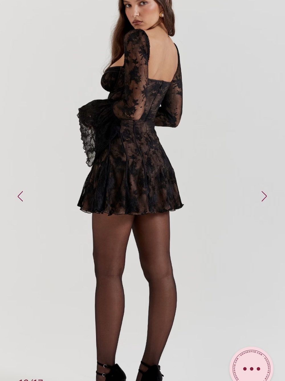 House of CB ANALISSA Black Lace Corset Dress - Picture 3 of 5